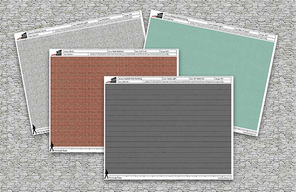 Textures for paper model buildings